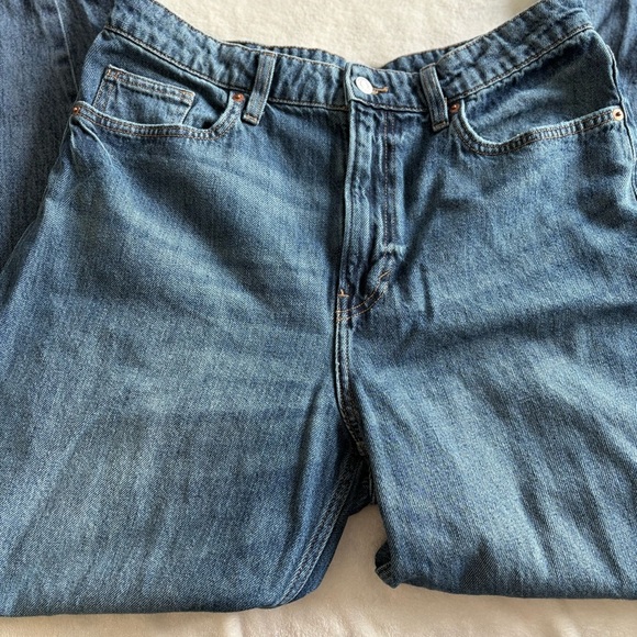 H&M &Denim Barrel Loose Fit High Waist Jeans - Picture 12 of 16